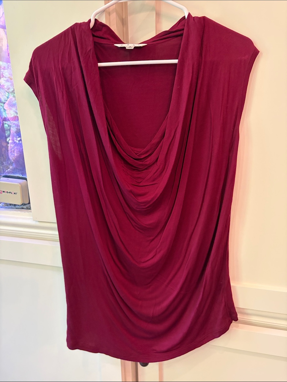 CAbi Draped Cowl Neck Sleeveless Top - Berry # 535